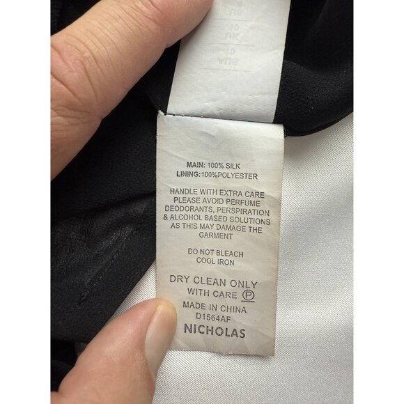 Nicholas Ava Floral Ruffled Cold Shoulder Silk Chiffon Wrap Dress Size 6 $750 - Picture 11 of 11